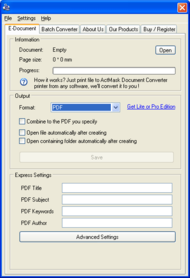 ActMask ALL2PDF PDF Creator screenshot